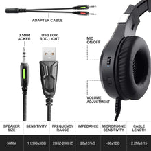 Gaming Headset With Microphone RGB Light